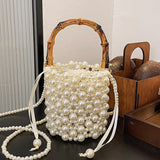 Casual Daily Patchwork Pearls Decor Bags(3 Colors)
