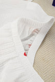 Casual Love Print Patchwork Ruffle V Neck Long Sleeve Two Pieces
