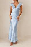 Sexy Backless V Neck Long Dresses(3 Colors)