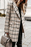 Fashion Street Plaid Turn-back Collar Outerwear