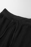 Casual Solid Frenulum Turndown Collar Long Sleeve Two Pieces(4 Colors)