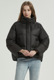 Casual Pocket Buttons White duck down Mandarin Collar Outerwear(Down content 86%~90%)(3 Colors)