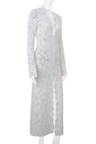 Sexy Lace See-Through Strap Design V Neck Lace Dress Dresses