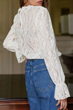 Sexy Lace Flounce Lotus Leaf Collar Blouses