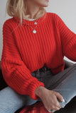 Casual Solid Patchwork O Neck Sweater(5 Colors)