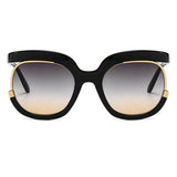 Casual Solid Patchwork Sunglasses