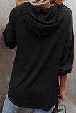 Casual Solid Frenulum V Neck Hoodies(8 Colors)