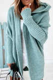 Street Solid Asymmetrical Solid Color Hooded Collar Cardigans(15 Colors)