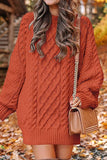 Elegant Solid Hollowed Out O Neck Long Sleeve Dresses(12 Colors)