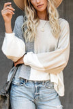 dasiuip Stitching Knitted Sweater Tops